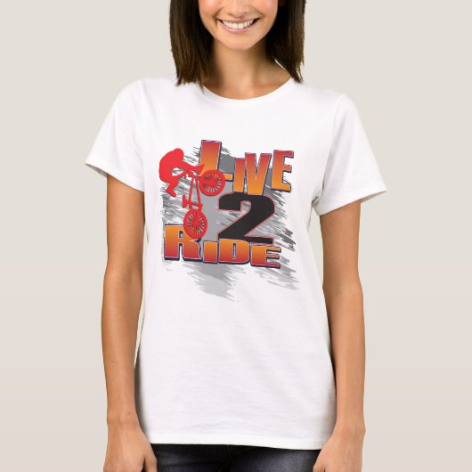 Ride 2 Live BMX Biker T-shirt (Voorkant)