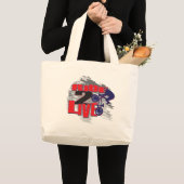 Ride 2 Live BMX Rider Grote Tote Bag (Voorkant (product))