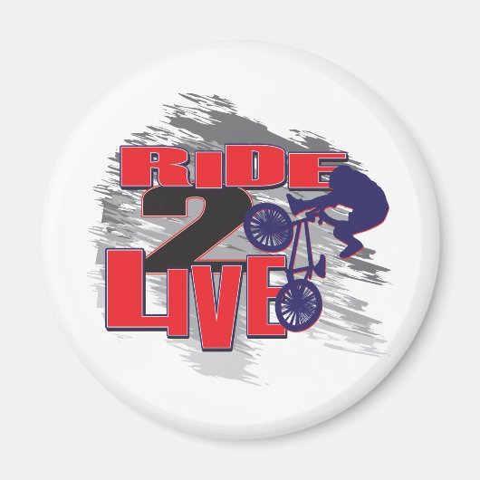 Ride 2 Live BMX Rijder Magneet (Voorkant)