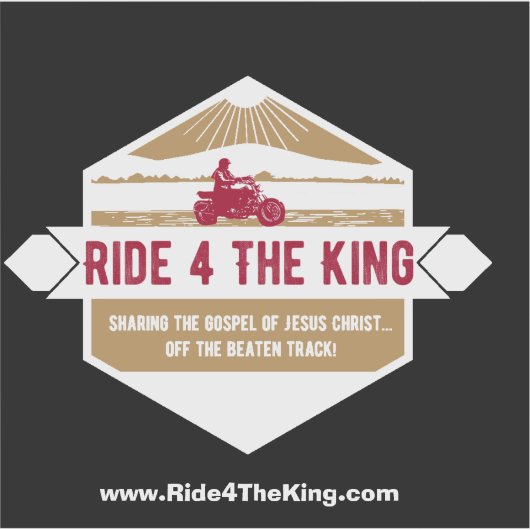 Ride 4 De King Christelijke motorfiets sticker (Voorkant)