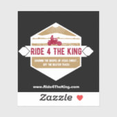Ride 4 De King Christelijke motorfiets sticker (Vel)