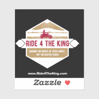 Ride 4 De King Christelijke motorfiets sticker