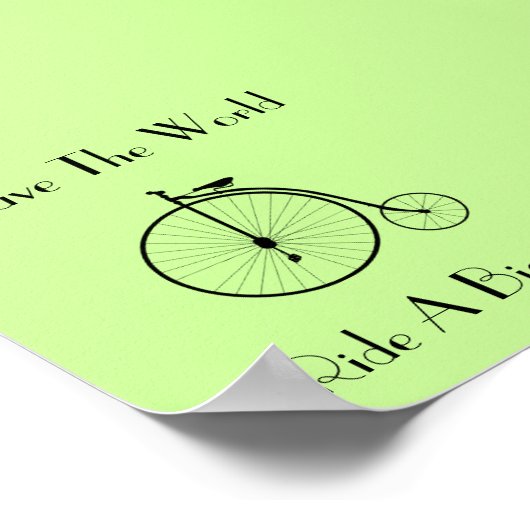 Ride A Bicycle Square Poster (Hoek)