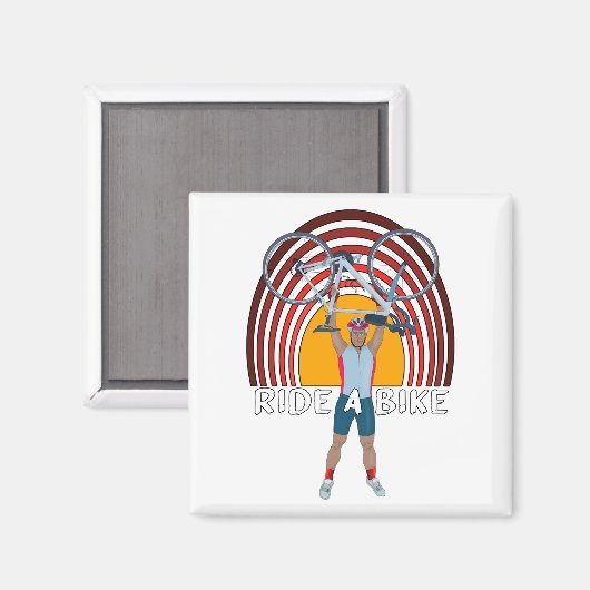 Ride a Bike Magneet (Voorkant / Achterkant)