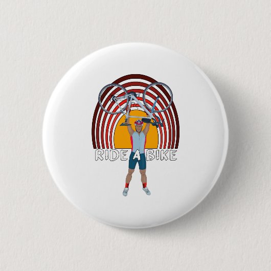 Ride a Bike Ronde Button 5,7 Cm (Voorkant)