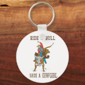 Ride A Bull Save a Cowgirl Sleutelhanger (Voorkant)