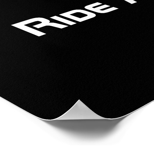 Ride A fiets negatief Poster (Hoek)