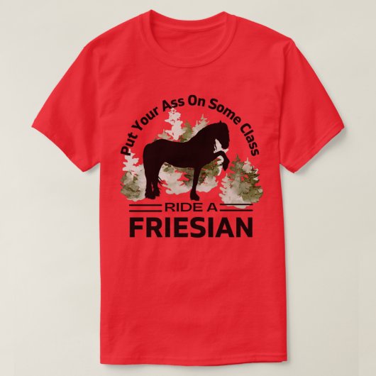 Ride a Friesian T-shirt (Design voorkant)