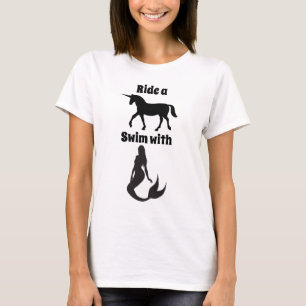Ride a Unicorn - Swim met Zeemeermin T-shirt