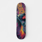 RIDE: Abstracte Straatkunst Muurschildering van ee Persoonlijk Skateboard (Voorkant)