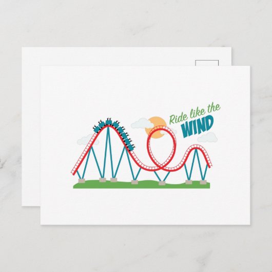 Ride-achtige wind briefkaart (Voorkant / Achterkant)