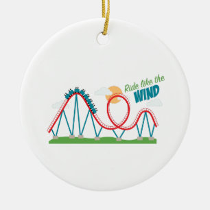 Ride-achtige wind keramisch ornament