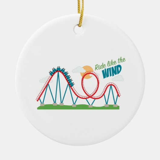 Ride-achtige wind keramisch ornament (Voorkant)