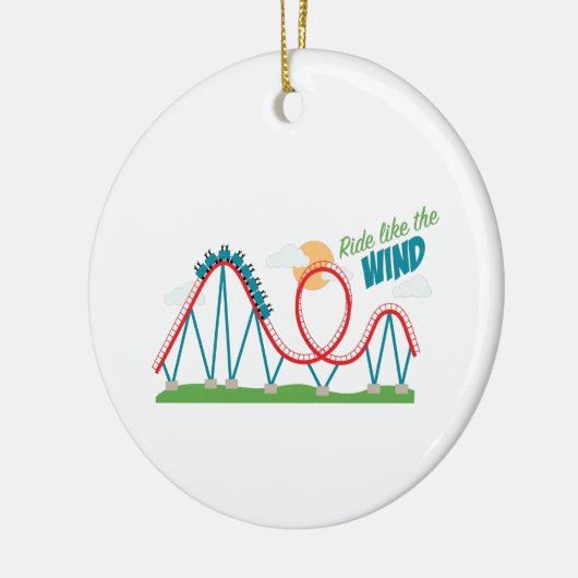 Ride-achtige wind keramisch ornament (Links)