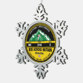 RIDE ACROSS BRITAIN 2018 TREE SNEEUWVLAKORNAMENT TIN SNEEUWVLOK ORNAMENT (Rechts)