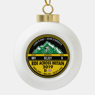 RIDE ACROSS BRITAIN 2019 TREE BALL ORNAMENT