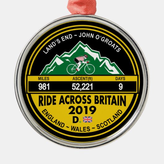 RIDE ACROSS BRITAIN 2019 TREE ORNAMENT (Voorkant)