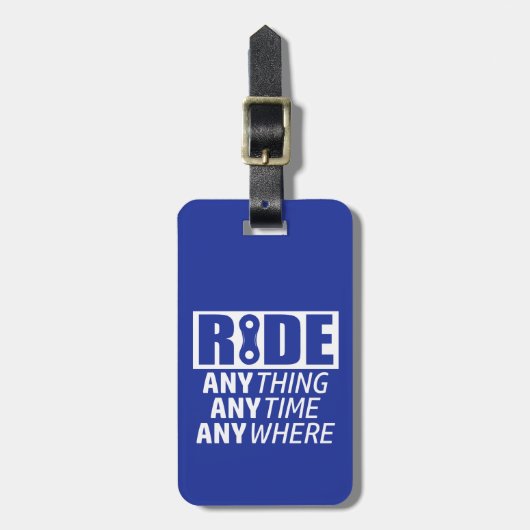 Ride, alles, altijd, overal bagagelabel (Voorkant verticaal)