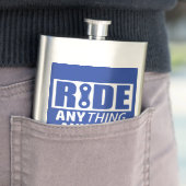 Ride, alles, altijd, overal heupfles (Voorbeeld)