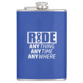 Ride, alles, altijd, overal heupfles (Voorkant)