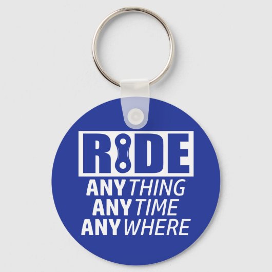 Ride, alles, altijd, overal sleutelhanger (Voorkant)
