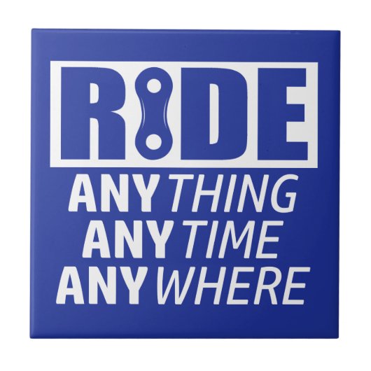 Ride, alles, altijd, overal tegeltje (Voorkant)