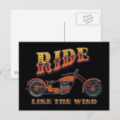 Ride als de wind briefkaart (Voorkant / Achterkant)