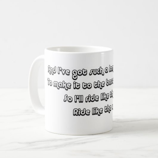 Ride als de wind koffiemok (Voorkant links)