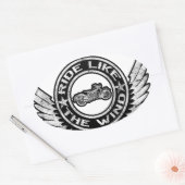 Ride als de wind ovale sticker (Envelop)