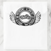 Ride als de wind ovale sticker (Tas)