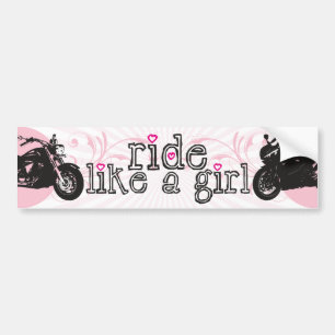 Ride als een meisje Bumpersticker