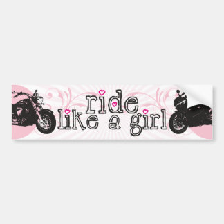 Ride als een meisje Bumpersticker