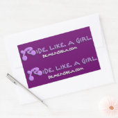Ride als een meisje rechthoekige sticker (Envelop)
