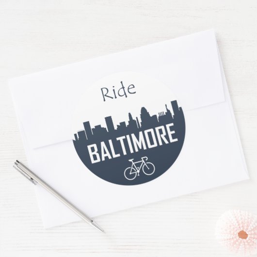 Ride Baltimore Ronde Sticker (Envelop)
