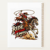 Ride Beyond Limits Skelet Cowboy Westers Ontwerp Planner (Achterkant)