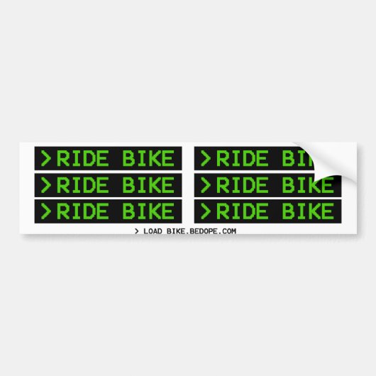 > RIDE BIKE BUMPERSTICKER (Voorkant)