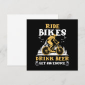 Ride Bikes Drink Beer Bicycle Mountain Bike Gift Kaart (Voorkant / Achterkant)