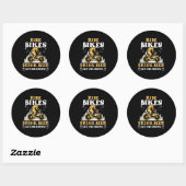 Ride Bikes Drink Beer Bicycle Mountain Bike Gift Ronde Sticker (Vel)