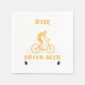 Ride Bikes Drink Beer Bicycle Mountain Bike Gift Servet (Voorkant)