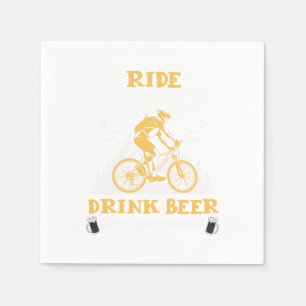Ride Bikes Drink Beer Bicycle Mountain Bike Gift Servet