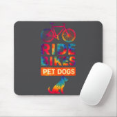 Ride Bikes Pet Dogs Bicycle Cycling Biking Dog Lov Muismat (Met muis)
