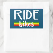 Ride Bikes Rechthoekige Sticker (Tas)
