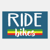 Ride Bikes Rechthoekige Sticker (Voorkant)
