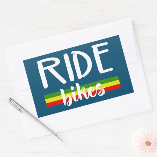 Ride Bikes Rechthoekige Sticker (Envelop)
