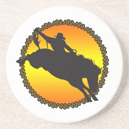 Ride Bronc Zandsteen Onderzetter (Voorkant)