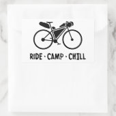 Ride Camp Chill Bikepacking Rechthoekige Sticker (Tas)