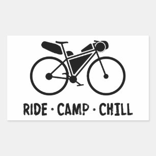 Ride Camp Chill Bikepacking Rechthoekige Sticker
