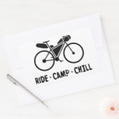 Ride Camp Chill Bikepacking Rechthoekige Sticker (Envelop)