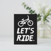 Ride City en Mountain Cyclist Humor Briefkaart (Staand voorkant)