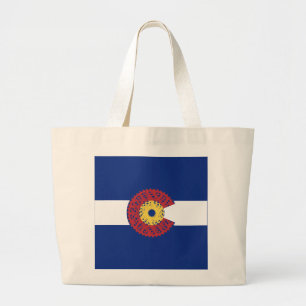 Ride Colorado (fietscassette) Grote Tote Bag
